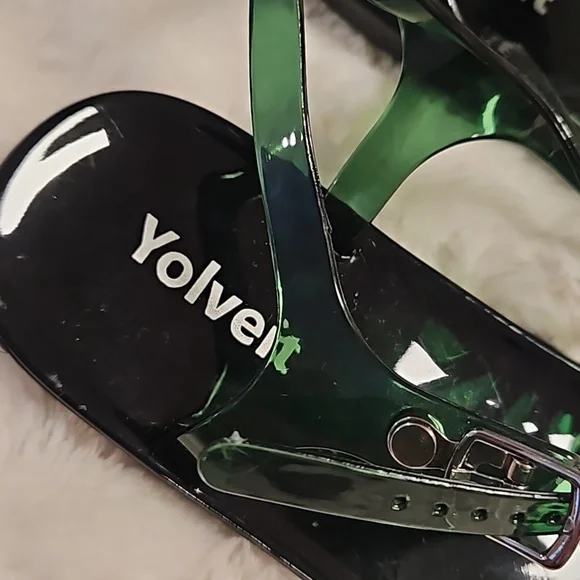 Lime slices slippers flip flops green sz.40 9- 9.5 new no tags beach tropical - Picture 5 of 10